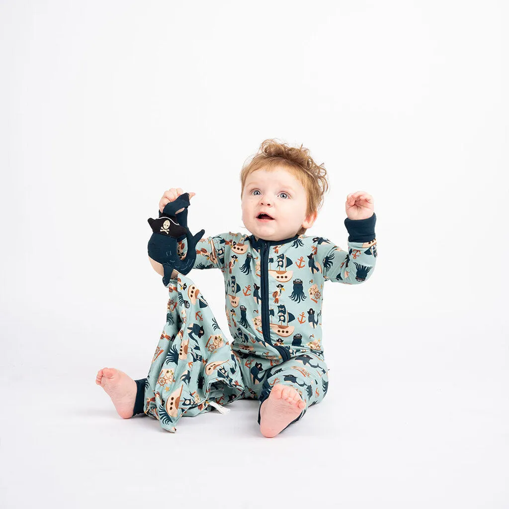 18-24 M Ahoy, Matey! Convertible Pirate bamboo Baby Pajamas