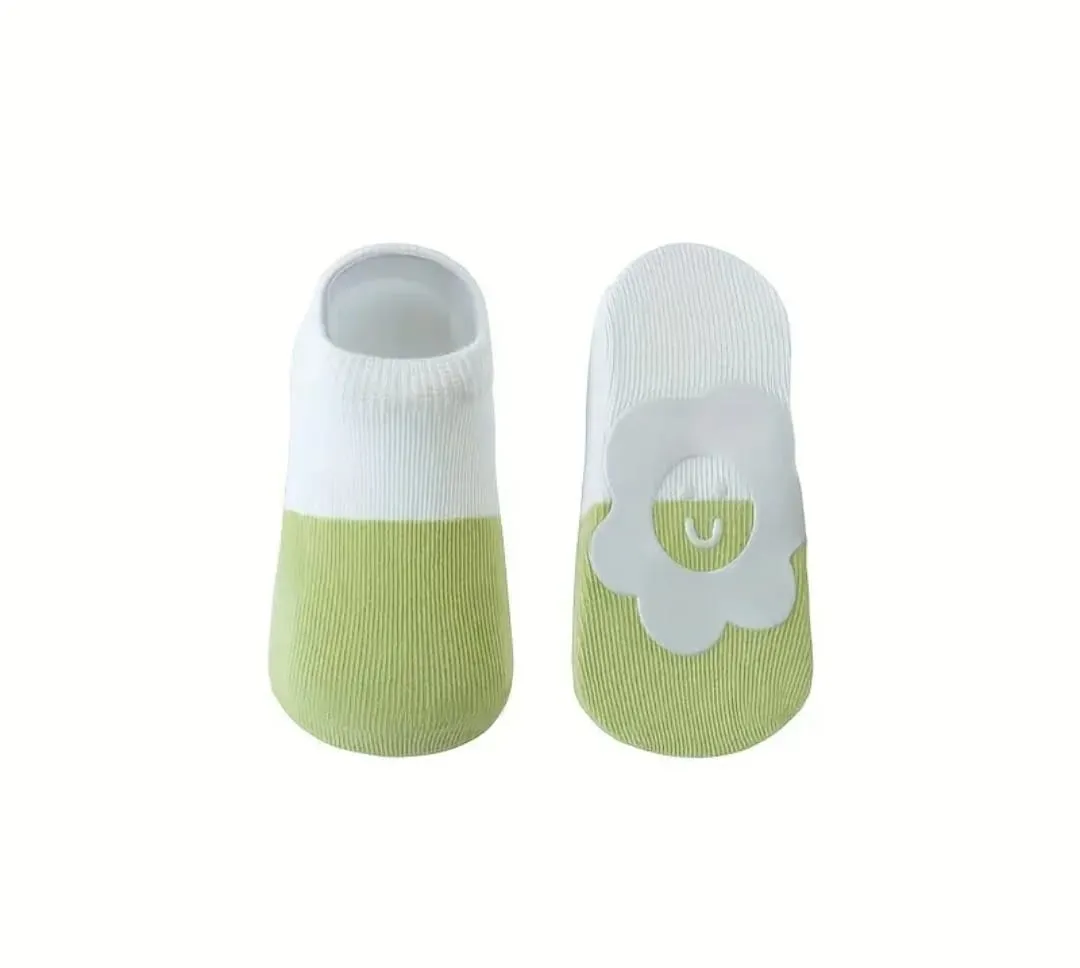 5 Pcs Baby Non Slip Grips Ankle Socks, Toddler Cartoon Anti Skid Socks for Boys Girls