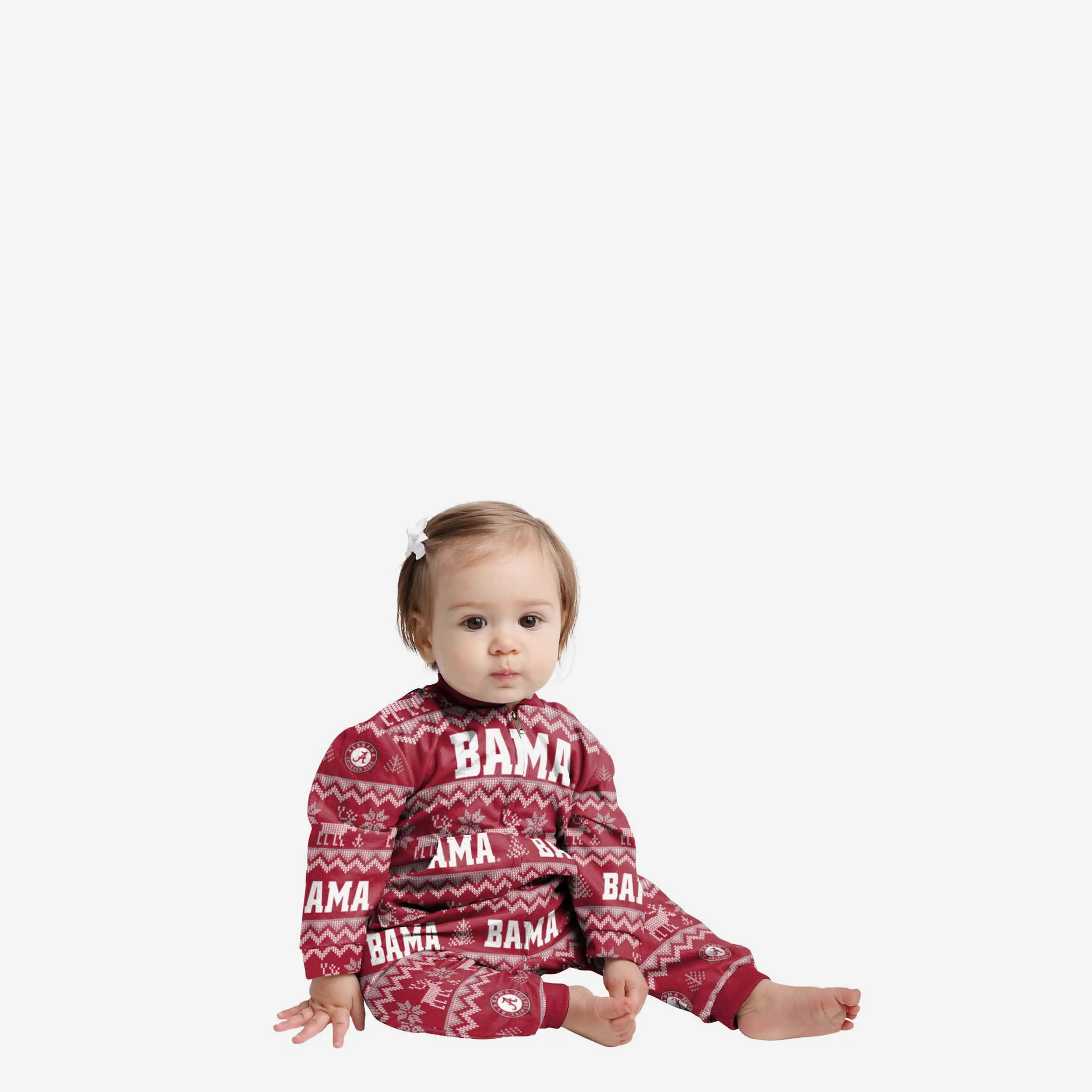 Alabama Crimson Tide Infant Ugly Pattern Family Holiday Pajamas