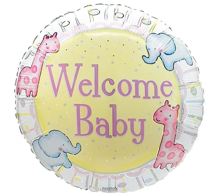 Animal Cracker Welcome Baby Balloon
