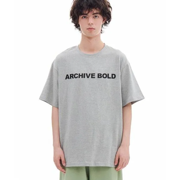 ARCHIVE BOLD (アーカイブボールド)　BASIC LOGO T-SHIRTS (GRAY)