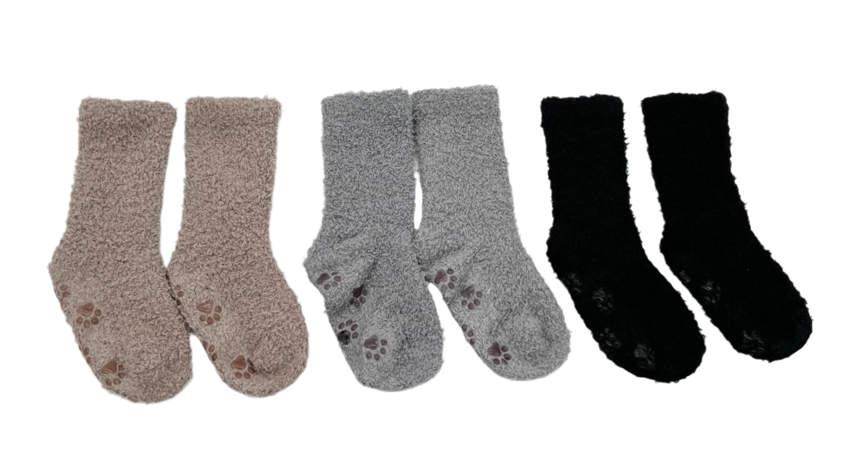 Baby Booties- Cozy Fuzzy Socks Brown