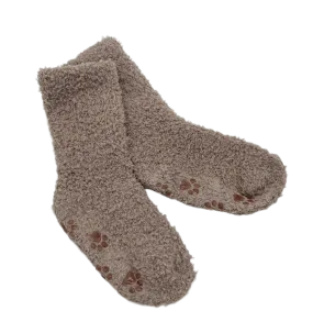 Baby Booties- Cozy Fuzzy Socks Brown