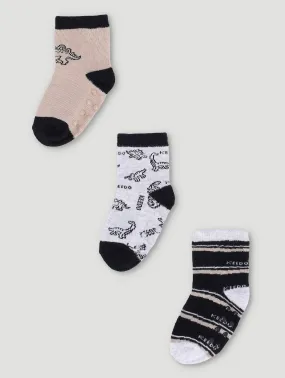Baby Dino Cotton Sock 3 Pack