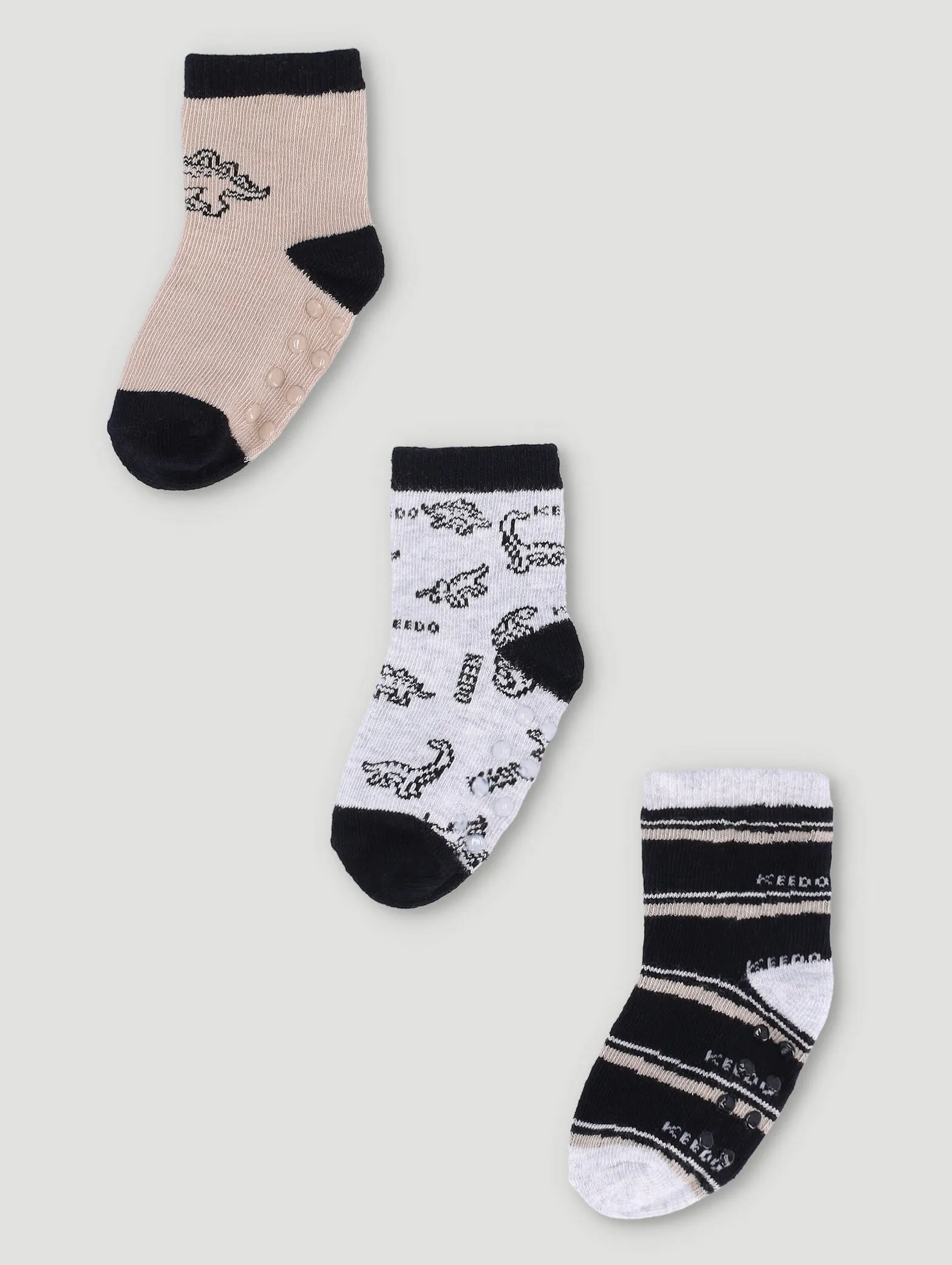Baby Dino Cotton Sock 3 Pack