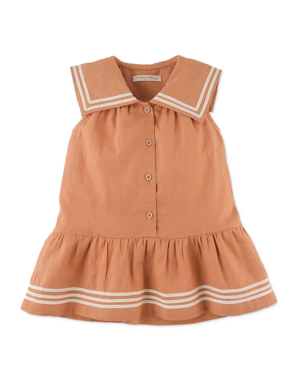 BABY GIRLS CASSIA DRESS WITH SAILOR COLLAR
