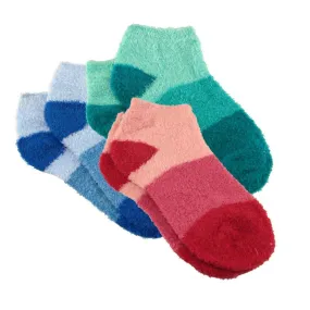 BambooMN Women's Super Aloe Infused Fuzzy Nylon Socks Women's US S/M (4-8) Asst a