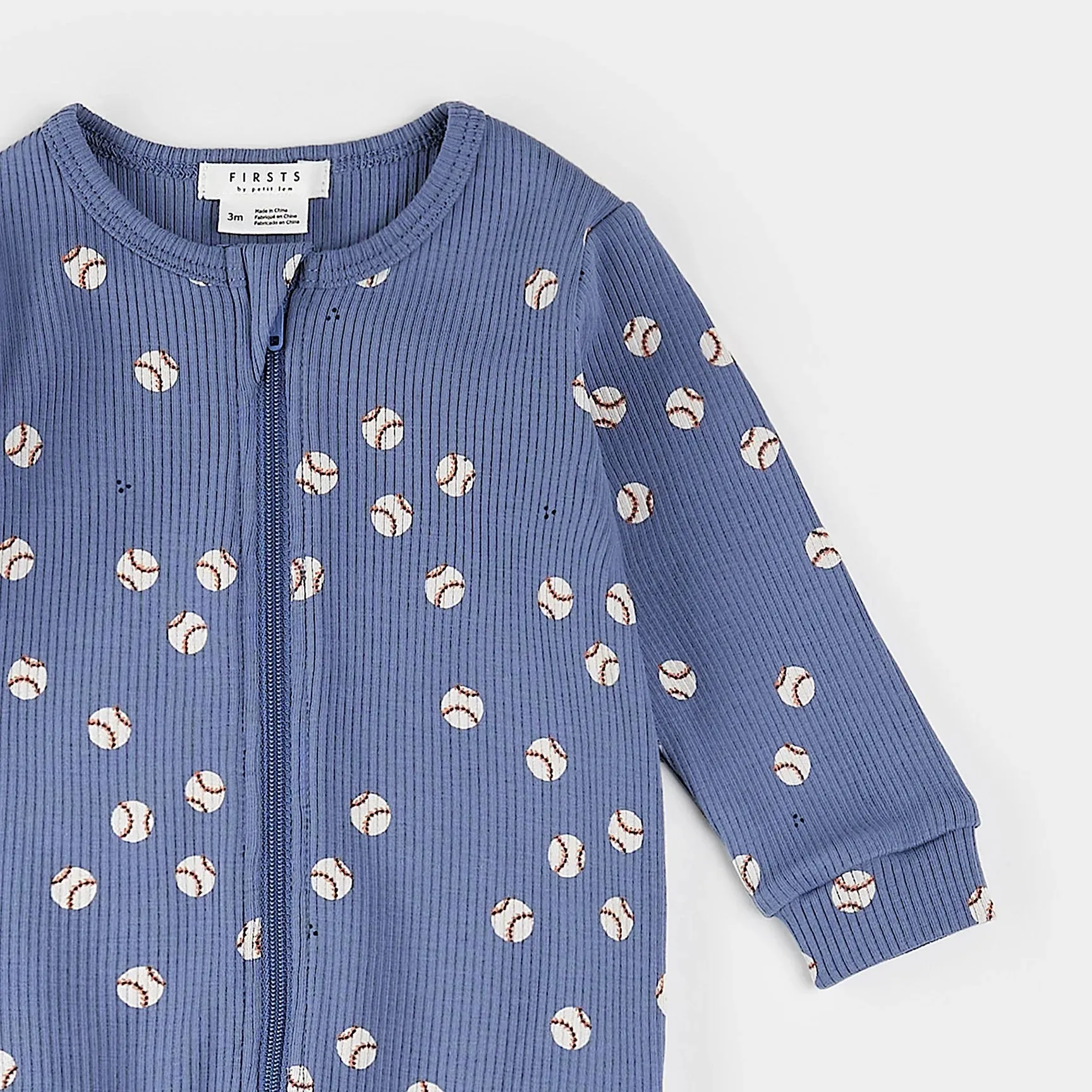 Baseball Print Footed Sleeper