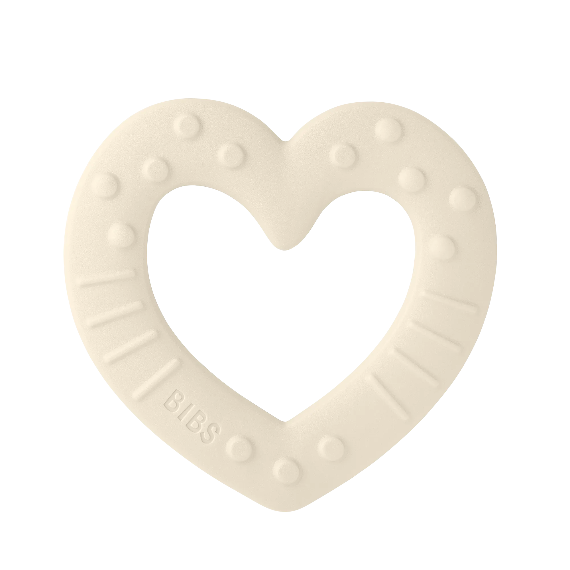 Bibs Baby Bitie Teething Toy Teething Toy Heart Ivory