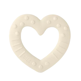 Bibs Baby Bitie Teething Toy Teething Toy Heart Ivory