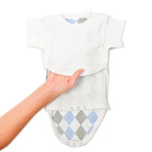 Blue Striped UnderBib Bodysuit