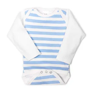 Blue Striped UnderBib Bodysuit