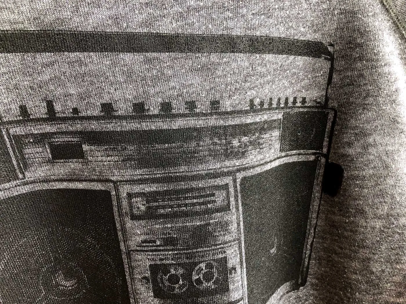 Boombox Print Women's Wide Neck Sweatshirt