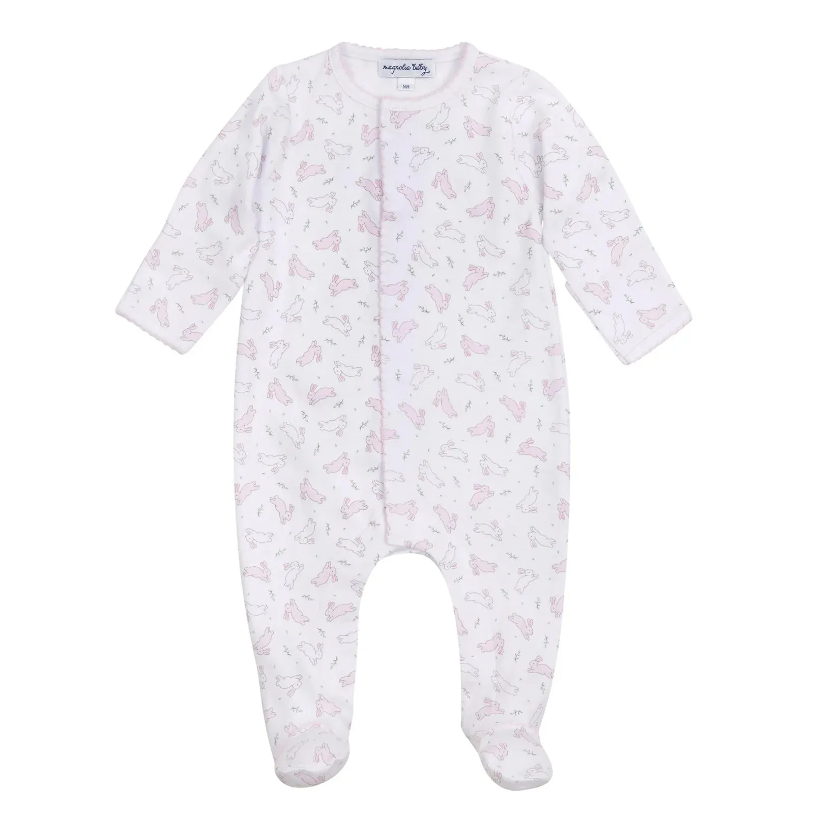 Bunny Hop Footie: Pink