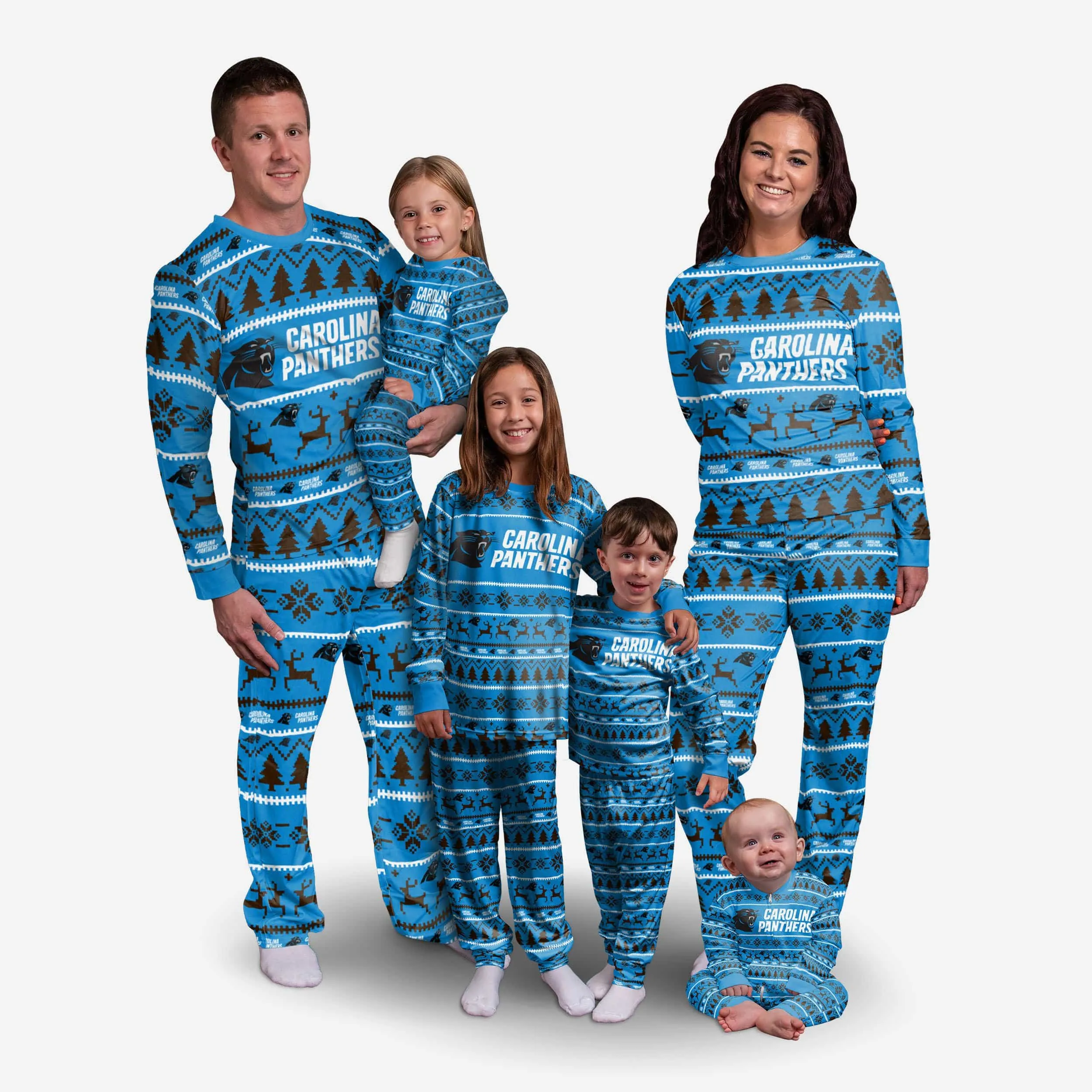 Carolina Panthers Infant Family Holiday Pajamas
