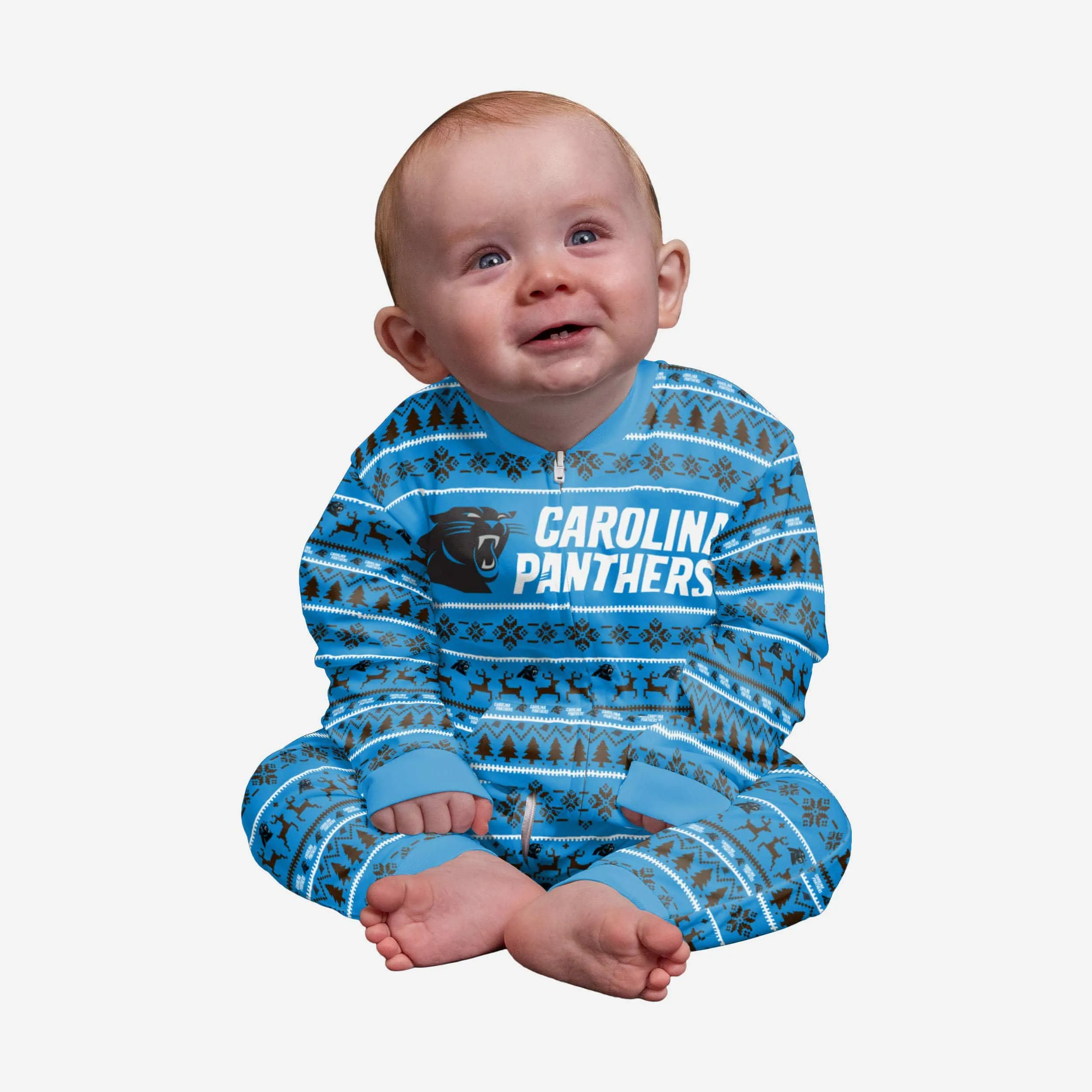 Carolina Panthers Infant Family Holiday Pajamas