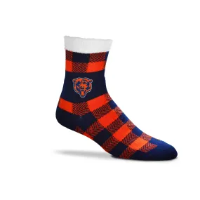 Chicago Bears Buffalo Plaid Slipper Socks, One Size