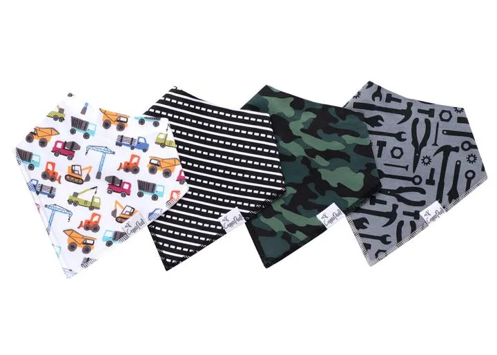 Copper Pearl - 4 Pack Bandana Bibs (More Styles)