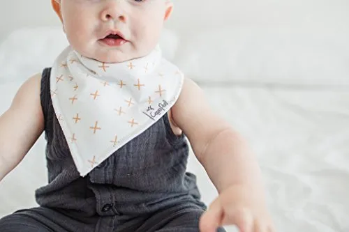 Copper Pearl Baby Bandana Drool Bibs 4 Pack Gift Set for Boys, or Girls, "Chip Set" (Assorted)