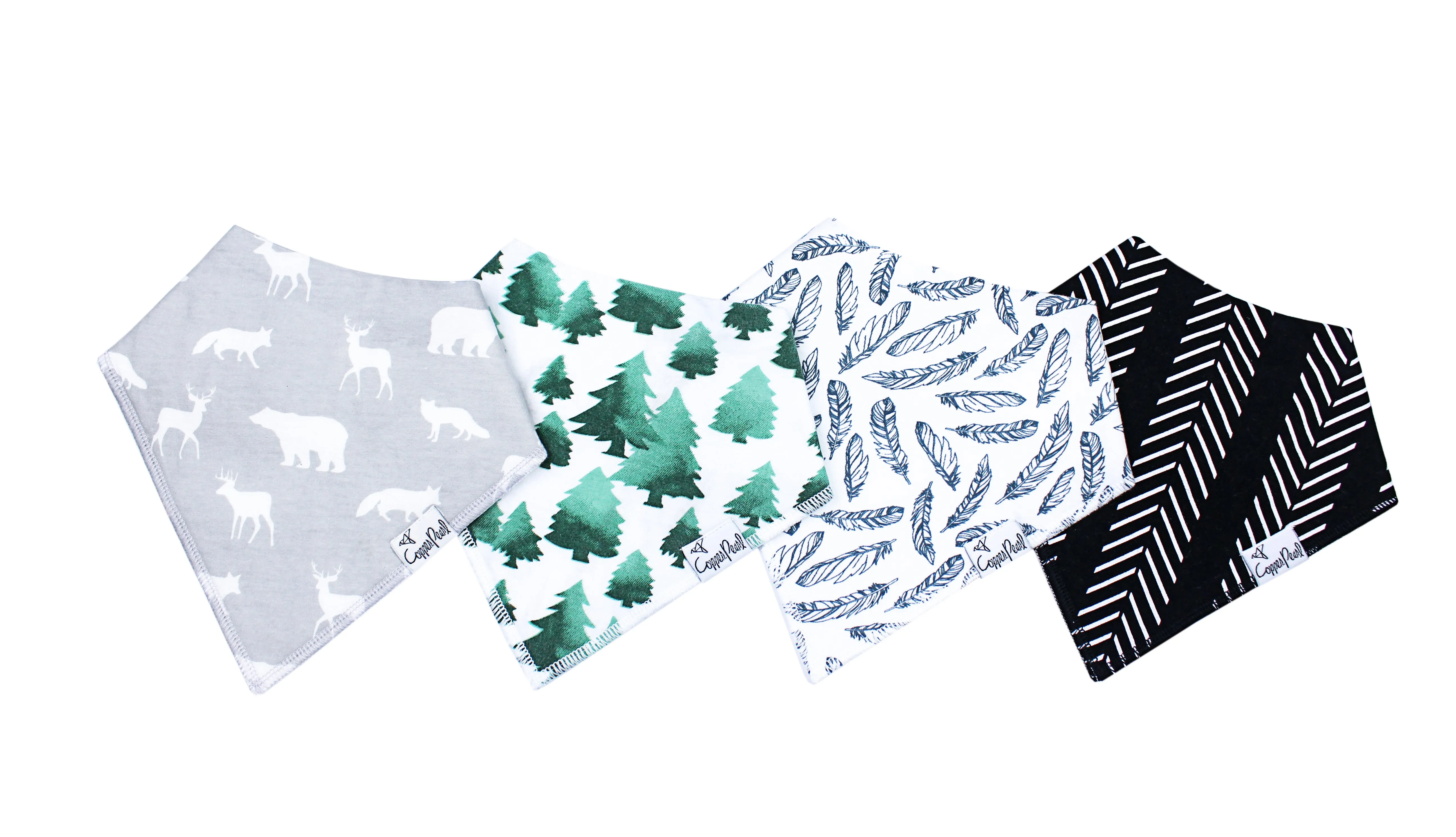 Copper Pearl - Bandana Bib (4 pack) - Woodland