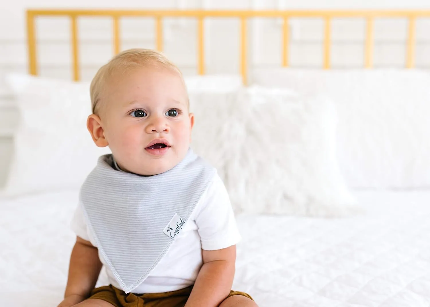 Copper Pearl Bandana Bib Set: Lennon