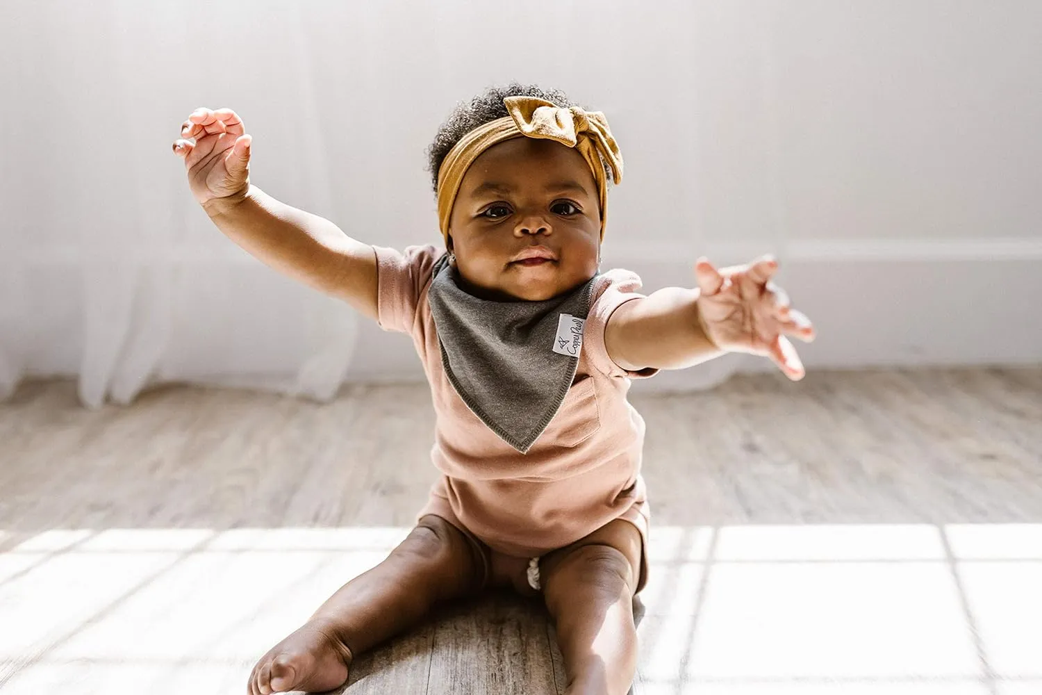 Copper Pearl Bandana Bib Set: Lennon