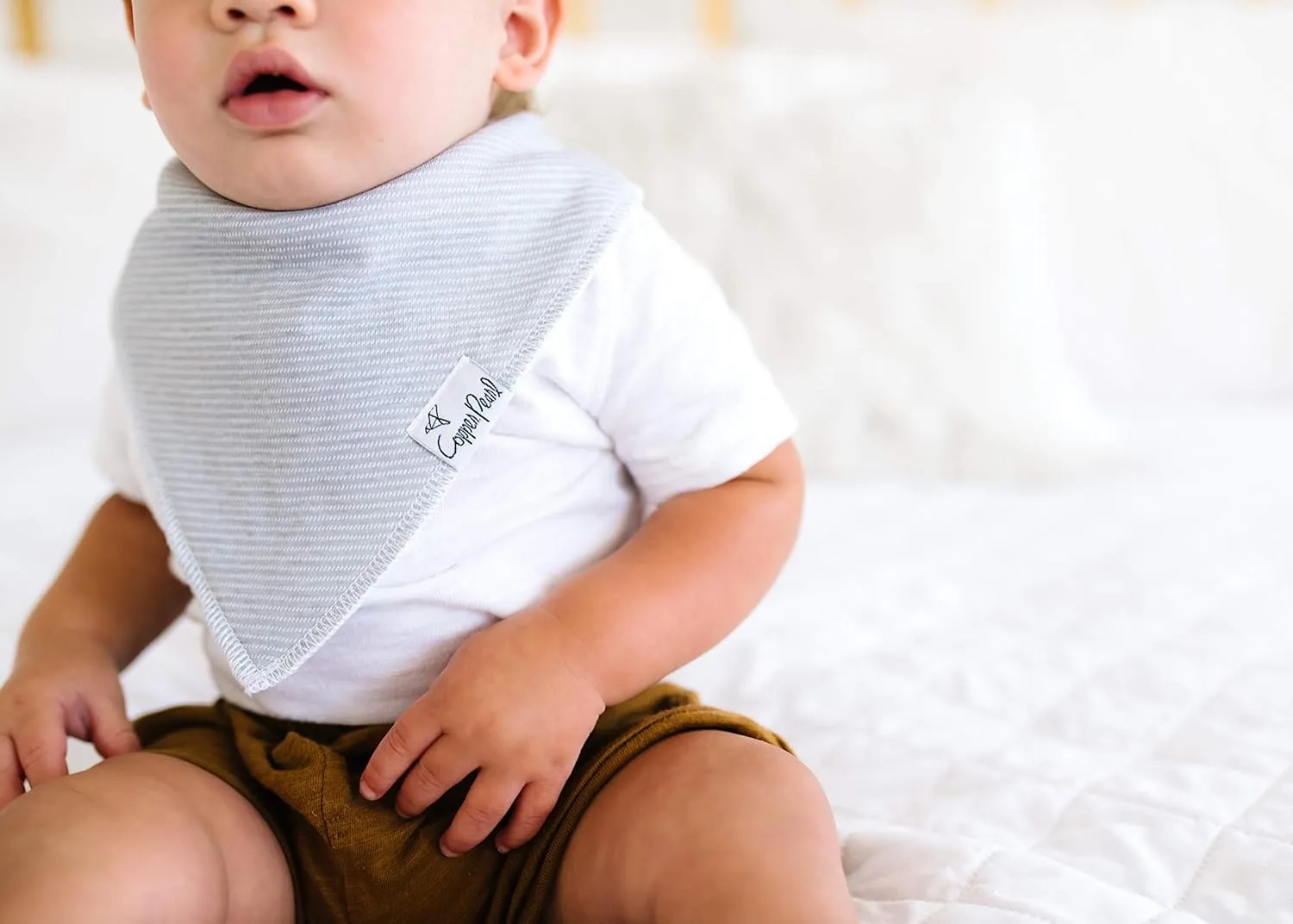 Copper Pearl Bandana Bib Set: Lennon