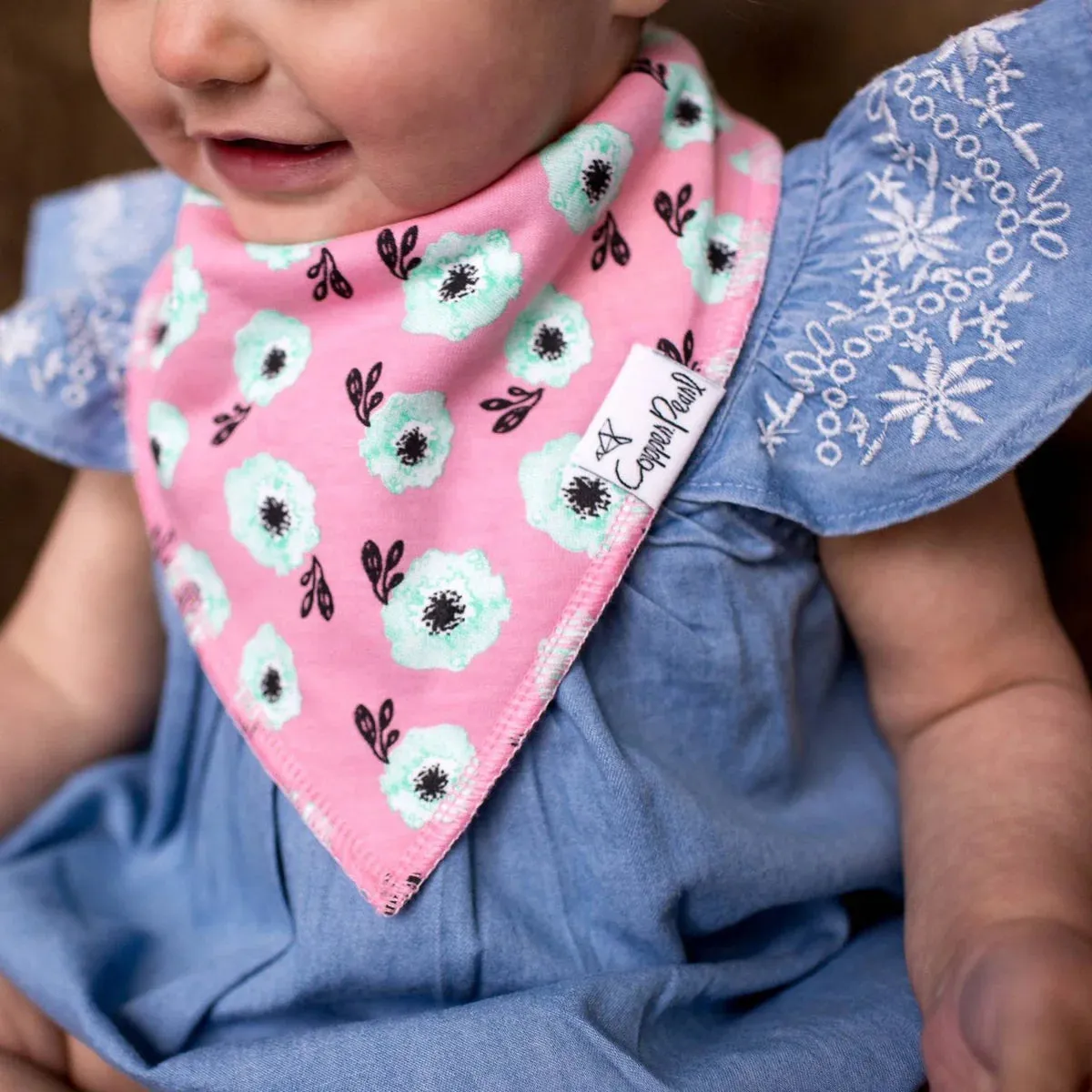 Copper Pearl Bloom Bandana Bibs