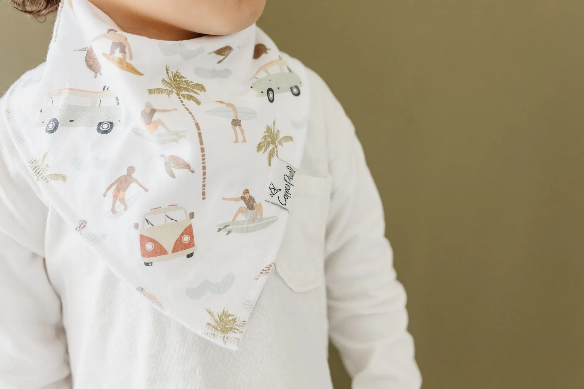 Copper Pearl Maui Bandana Bib Set
