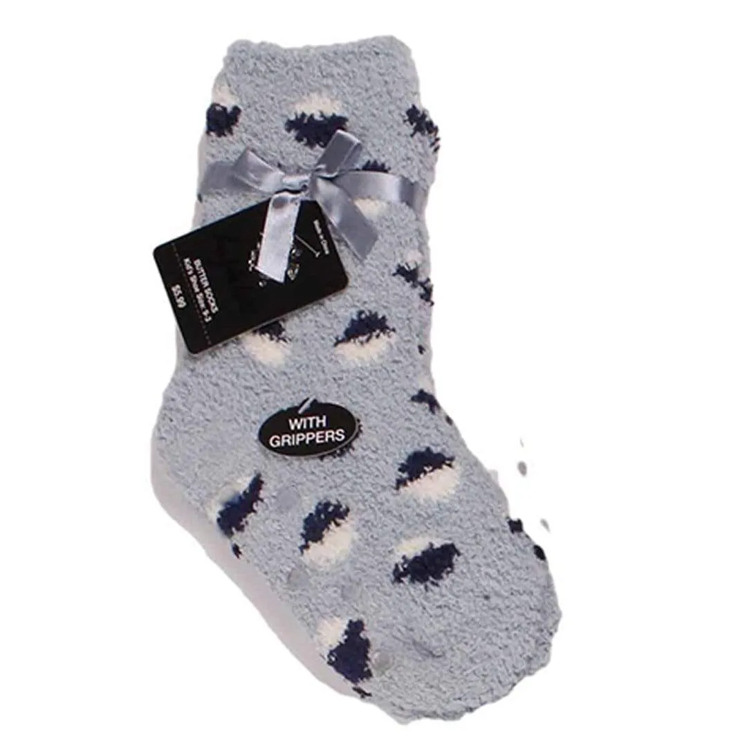 Dot Print Fuzzy Kids Socks