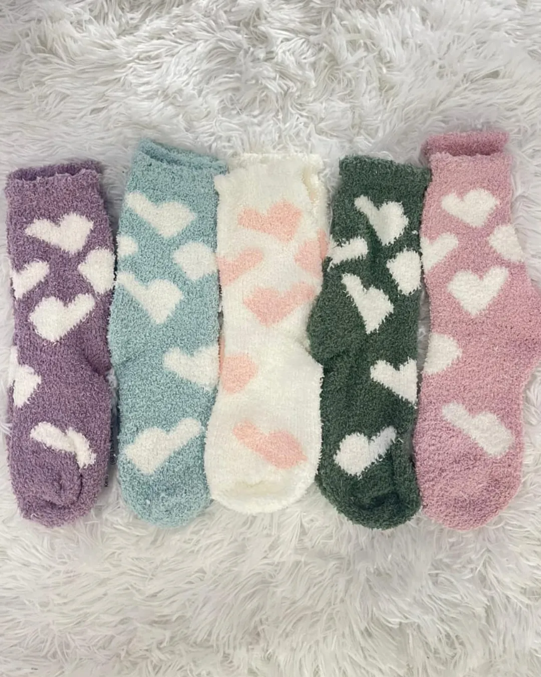 Heart Fuzzy Socks