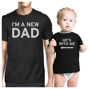 I'm A New Dad Black Dad and Baby Shirt Funny Baby Shower Gift Idea