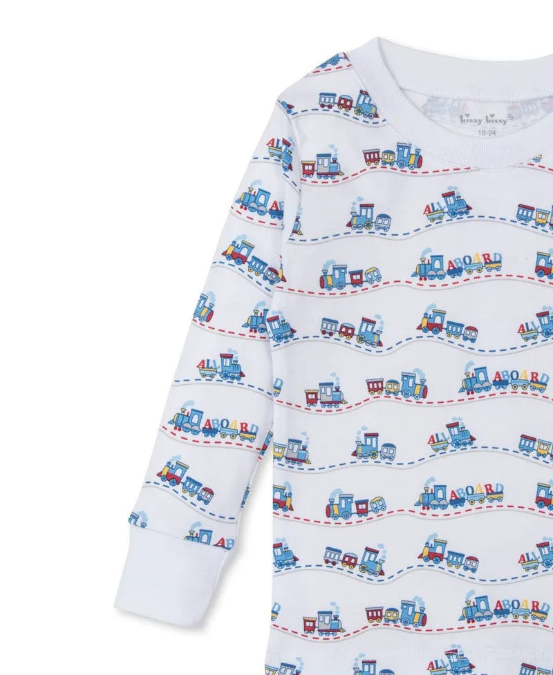 Kissy Kissy Pajama Set Snug Rambling Railroad