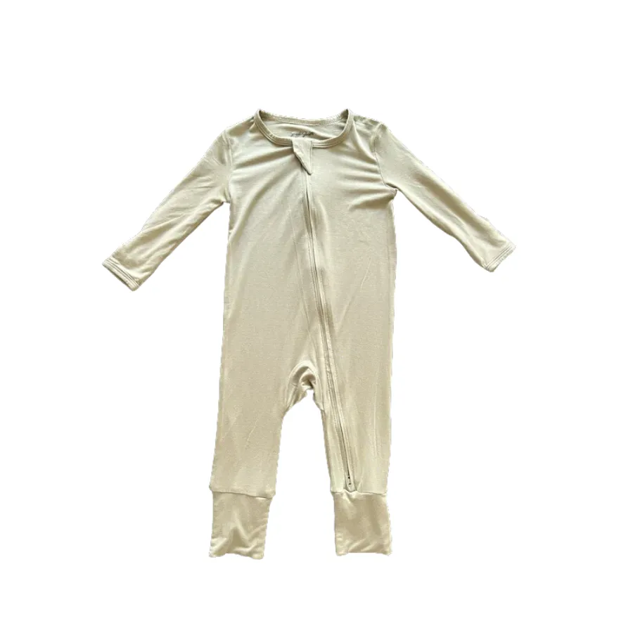 LUXE Bamboo Footless Romper - Moss Green