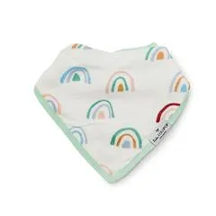 Luxe Muslin Bandana Bib Set - Llama/Rainbow