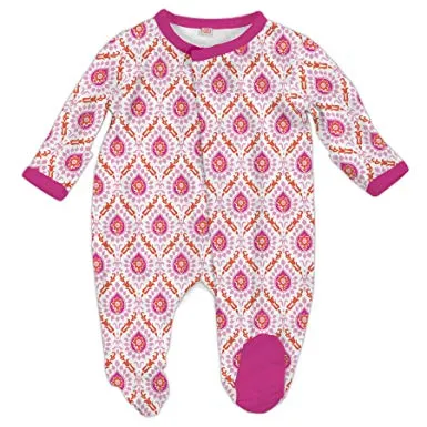 Magnetic Me by Magnificent Baby Floral Damask Modal Magnetic Footie