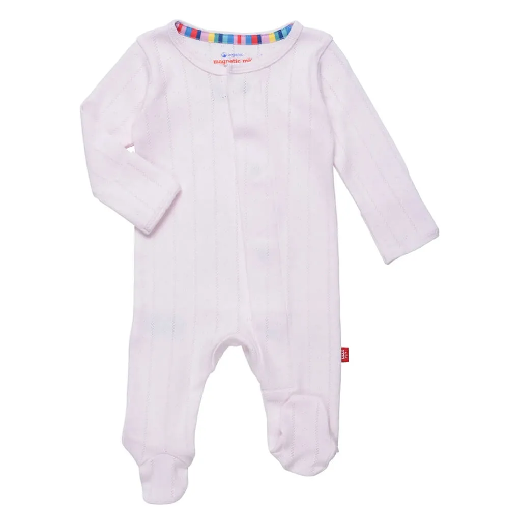 Modal Footie Love Lines Pink