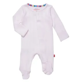 Modal Footie Love Lines Pink