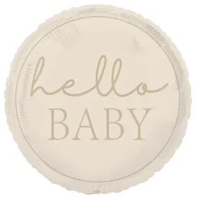 Neutral Hello Baby Foil Balloon - 18"