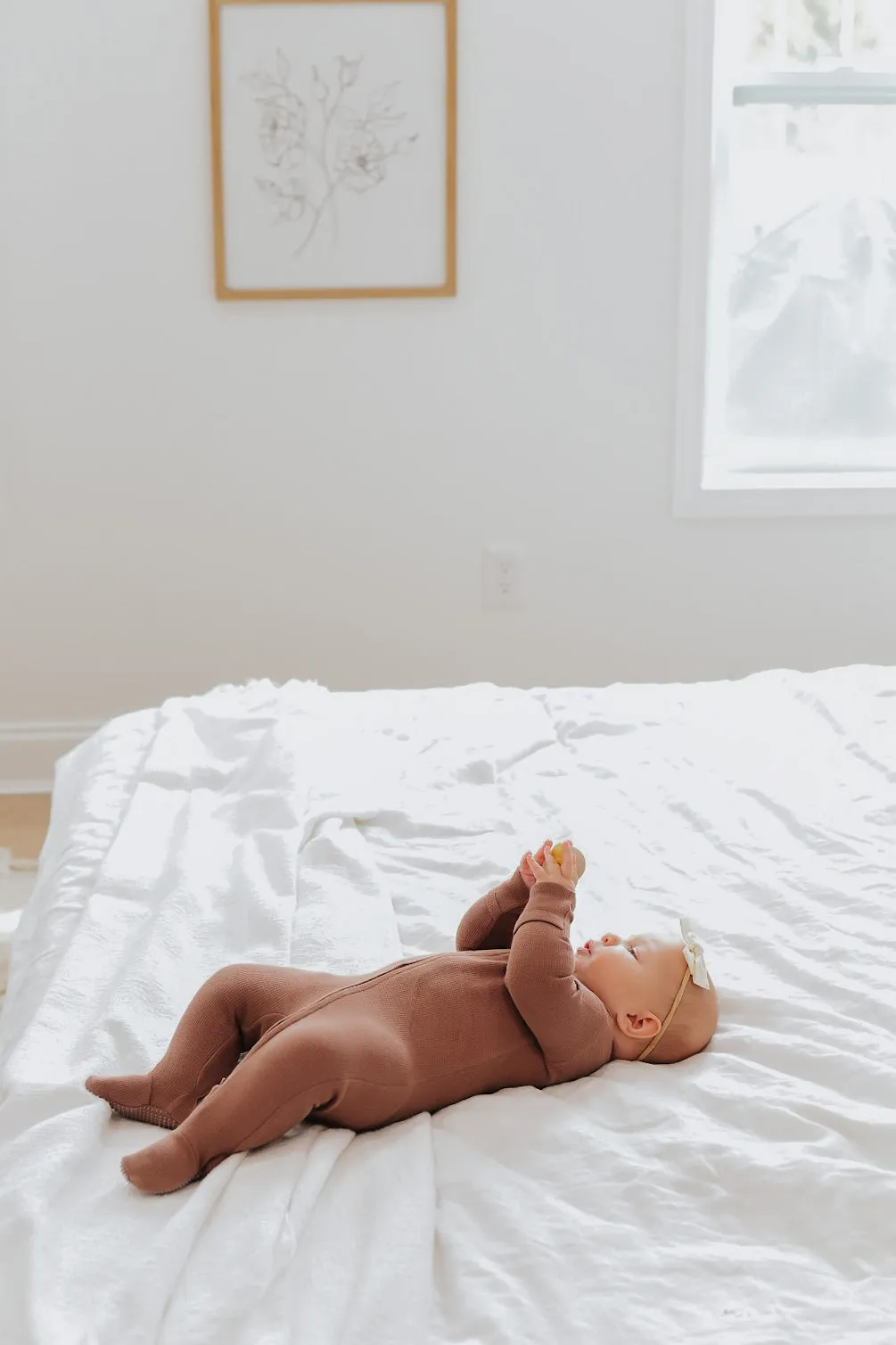Organic Thermal 2-Way Zipper Footie | Cocoa