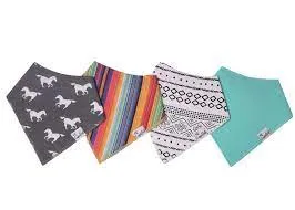 Personalized Copper Pearl Bandana Bibs (set of 4) - Westyn