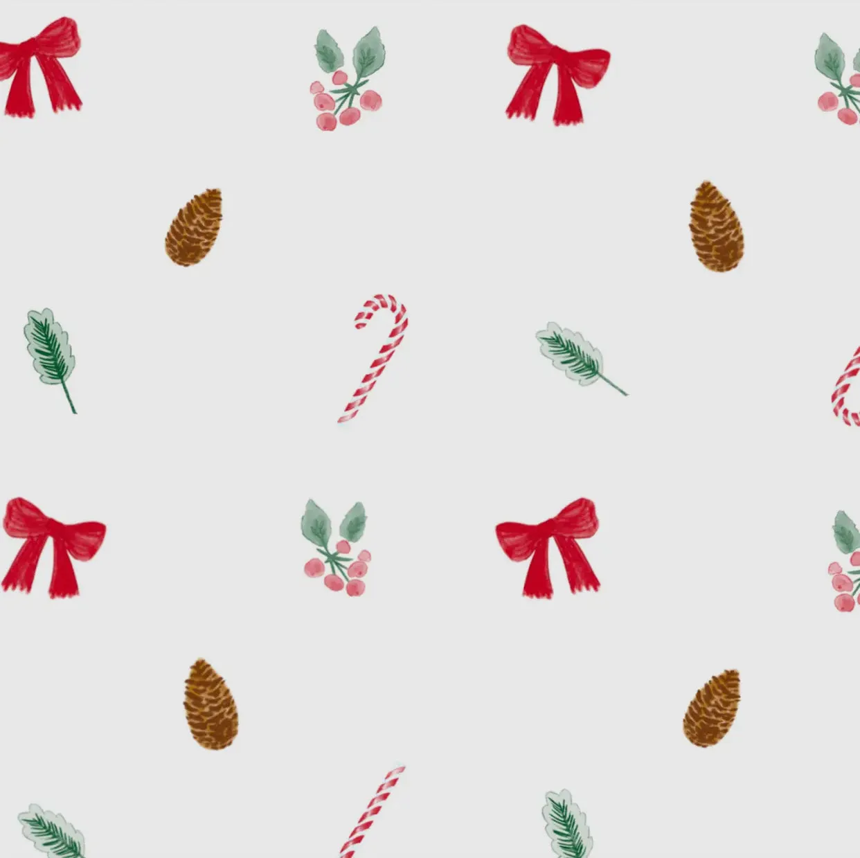Pima Cotton Footie - Holly Print