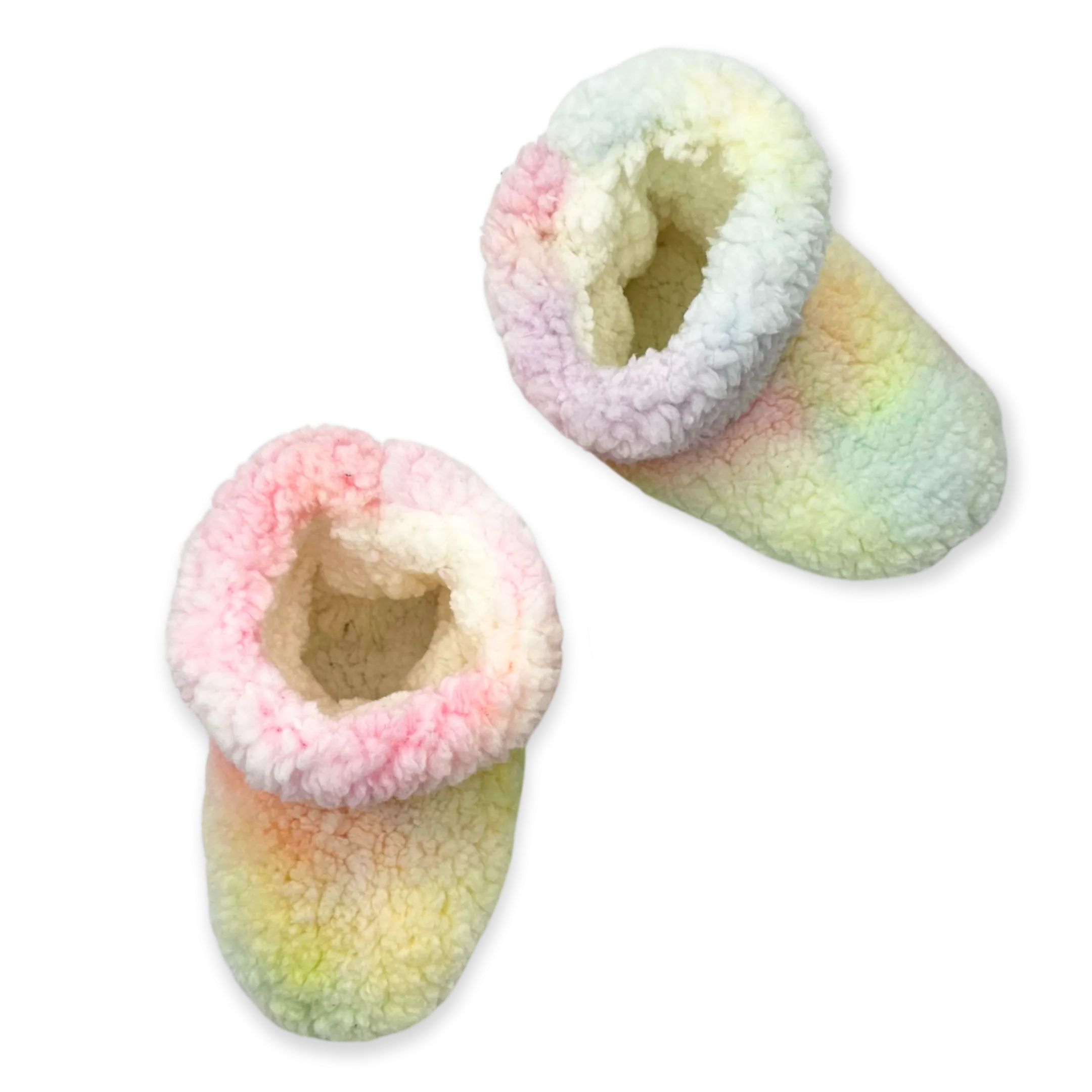Sherbert Tie Dye Fuzzy Babba Bootie Slipper Sock