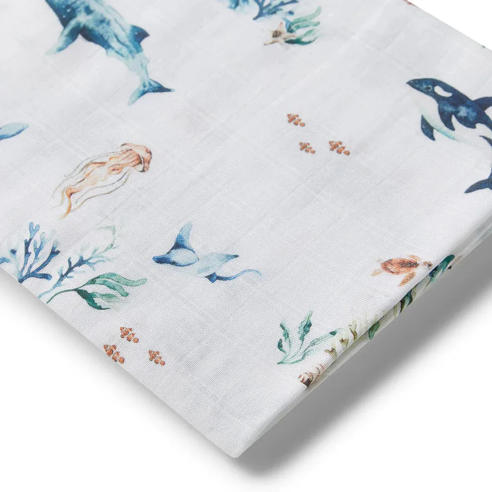 Snuggle Hunny - Organic Muslin Wrap - Ocean