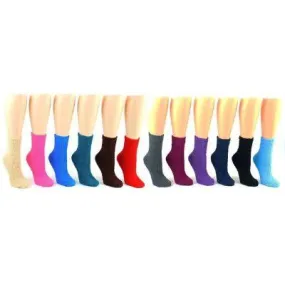 Solid Color Fuzzy Socks Women's Crew Sock