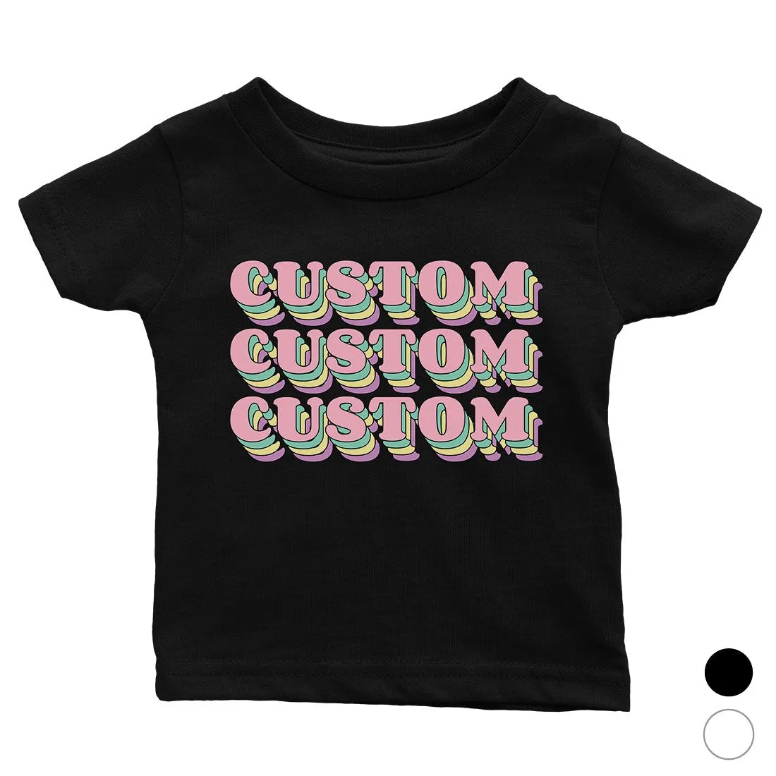 Sorority Theme Pink Top Text Electric Baby Personalized T-Shirt