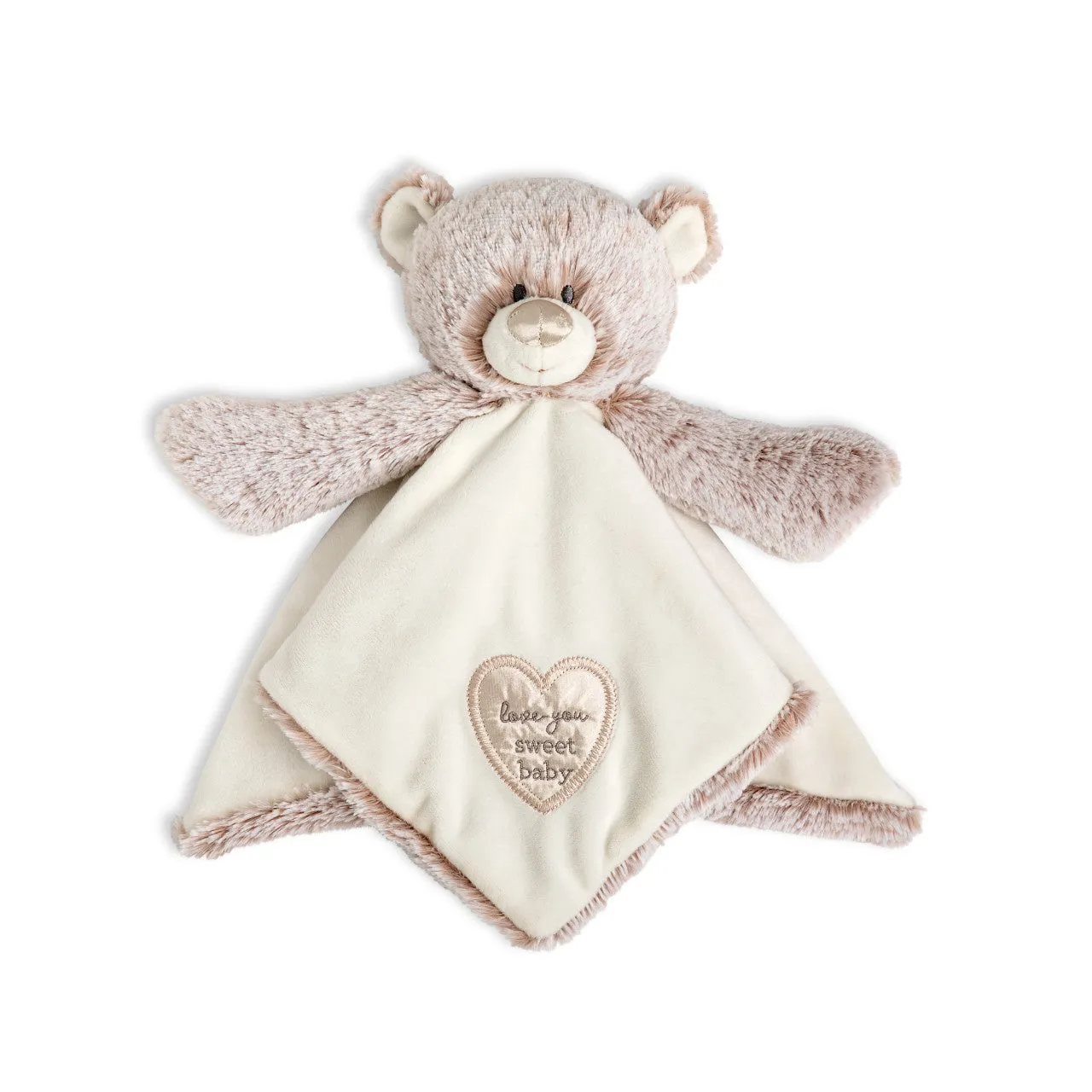 Teddy Rattle Blankie- Neutral