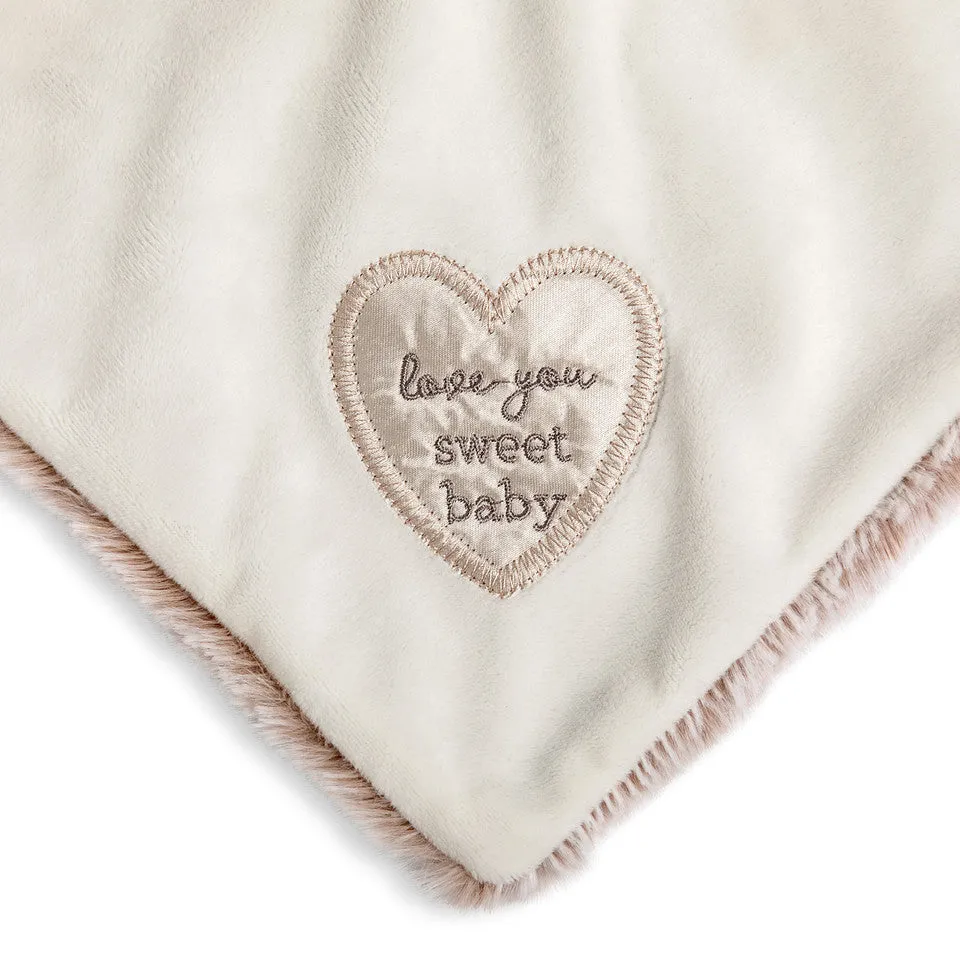Teddy Rattle Blankie- Neutral