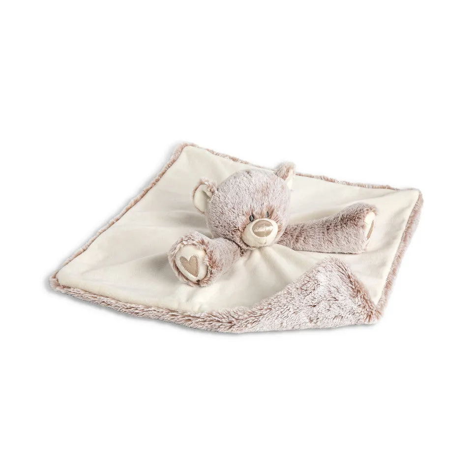 Teddy Rattle Blankie- Neutral