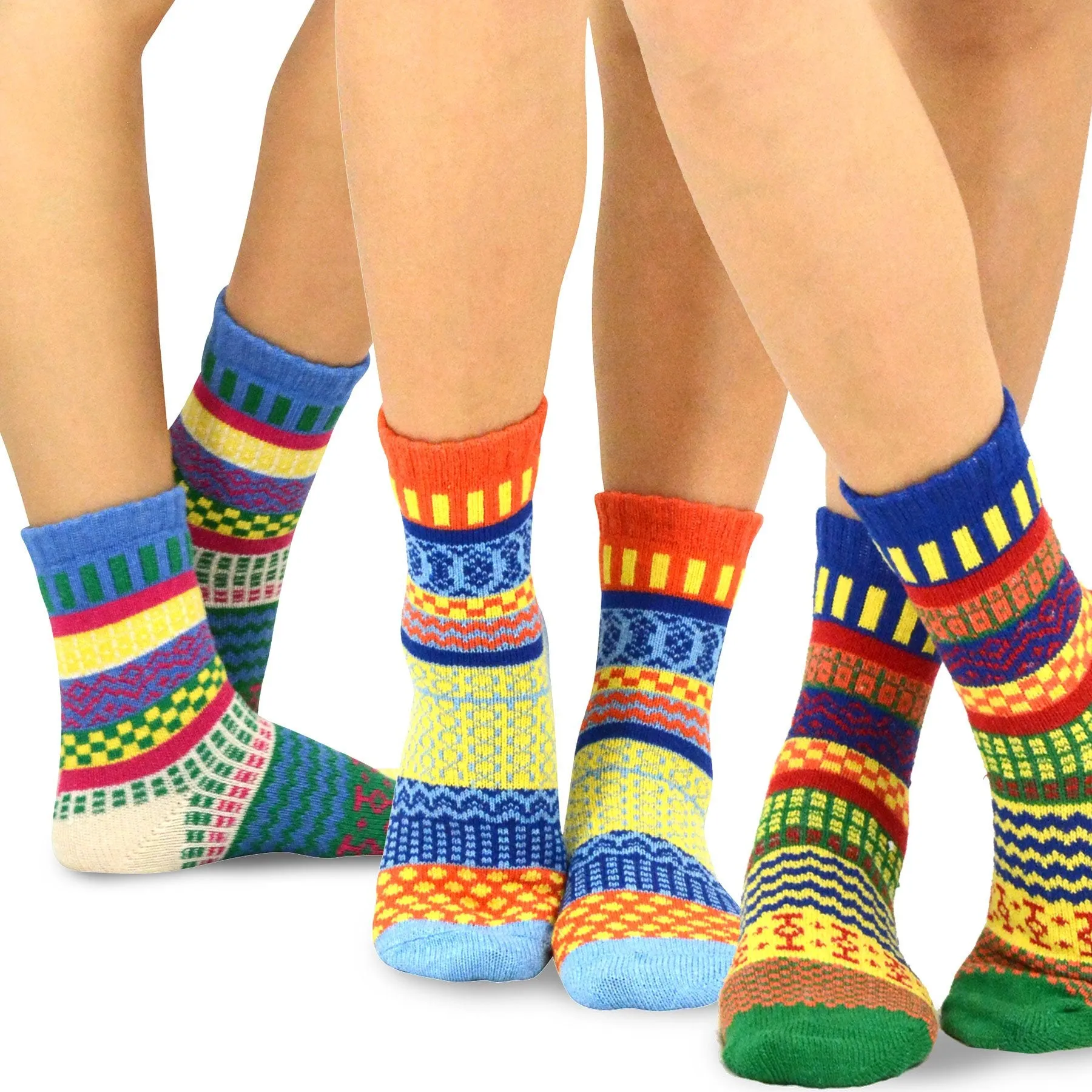 TeeHee Socks Women's Warmer Cotton Crew BDE 3-Pack (11321)